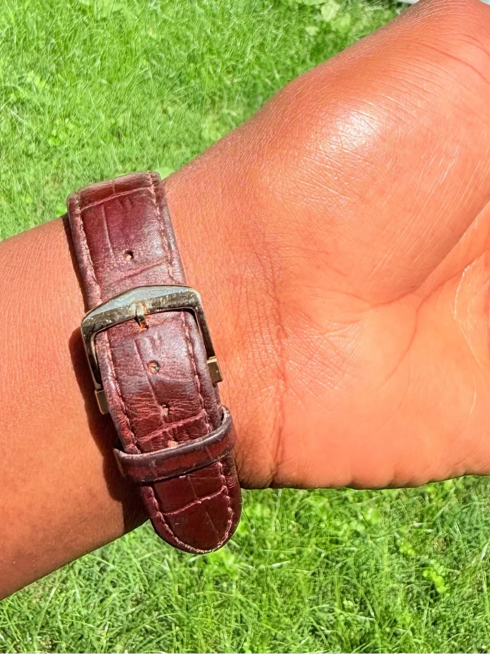 Citizen Gold-Tone Case Brown Dial Brown Leather Strap Watch